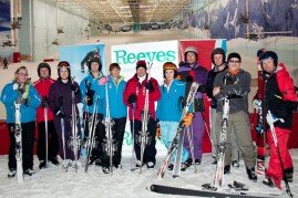 The team behind the team - Reeves partners and staff with GBFreeski Head Coach Pat Sharples